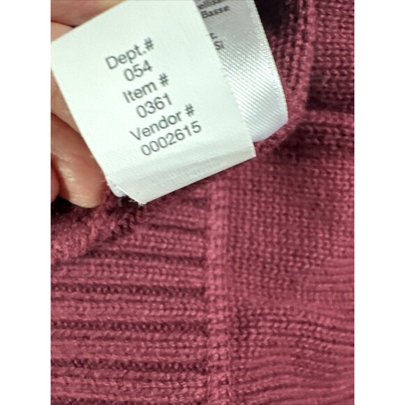 Eddie Bauer Sweater Mens TXL Maroon Quarter Zip Mock Neck Heavy Knit Vtg 90s Y2K - Picture 9 of 16
